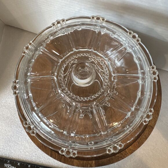 Vintage KIG Indonesia Clear Glass Candy Dish With Lid - Picture 3 of 7